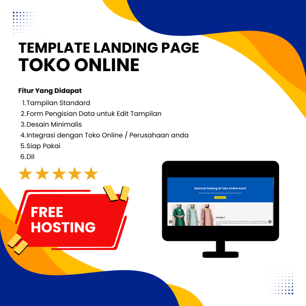 Template Landing Page Profesional untuk Bisnis Anda ( Free Hosting )