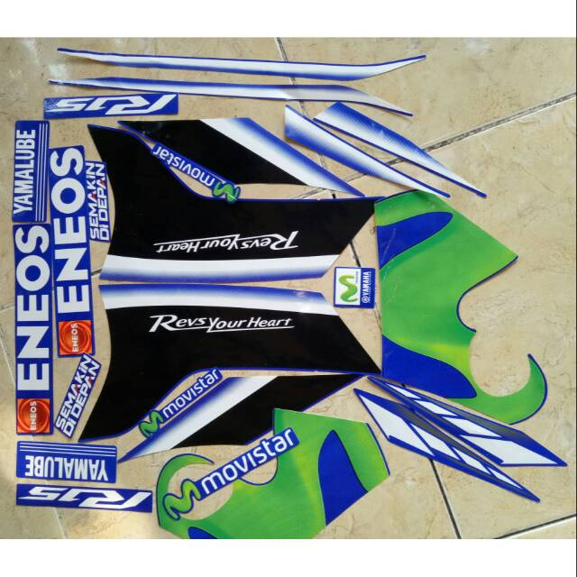 Stiker striping yamaha R15 movistar eneo v3 2017