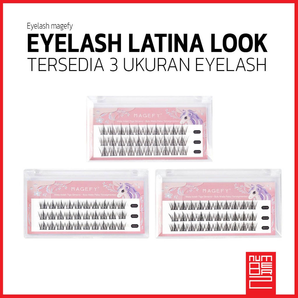 Eyelash extension lentik magefy belum dengan lem tahan lama praktis pasang sendiri yang bagus natura