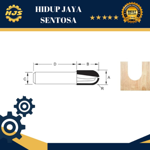 Mata Mesin Router Kayu Mata Mesin Profil Round Nose OSSEL