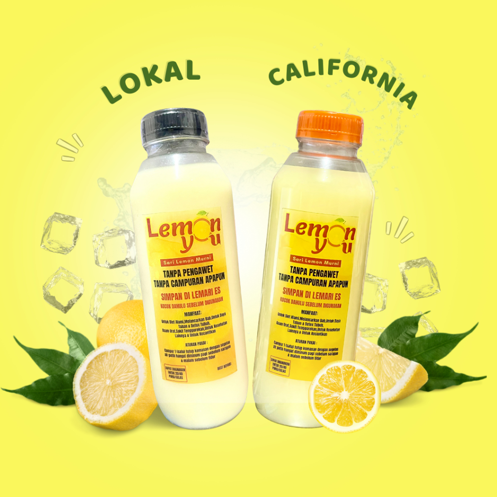

Sari Lemon Asli-Sari lemon california 100% Fresh Lemon Asli Minuman Diet & Detoks 500ml-Lemonyou