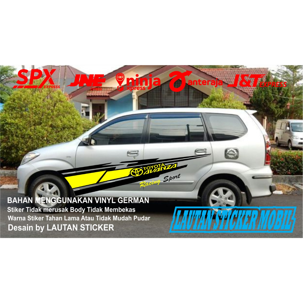 cutting sticker mobil daihatsu toyota avanza calya agya rush innova veloz yaris zenix yaris gr dll s