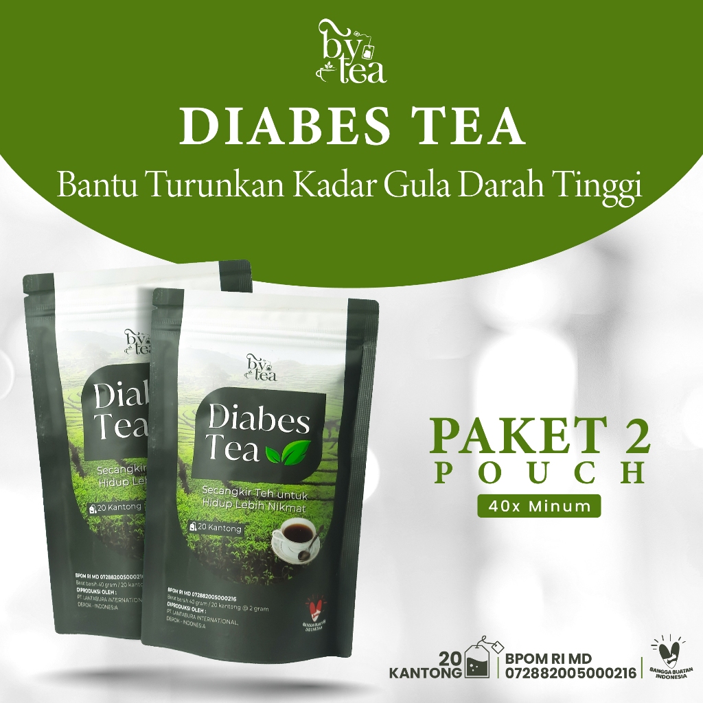 

Bytea Diabes Tea Daun Teh Hitam 2Pouch Solusi Teh Herbal untuk Mengurangi Risiko Komplikasi Diabetes