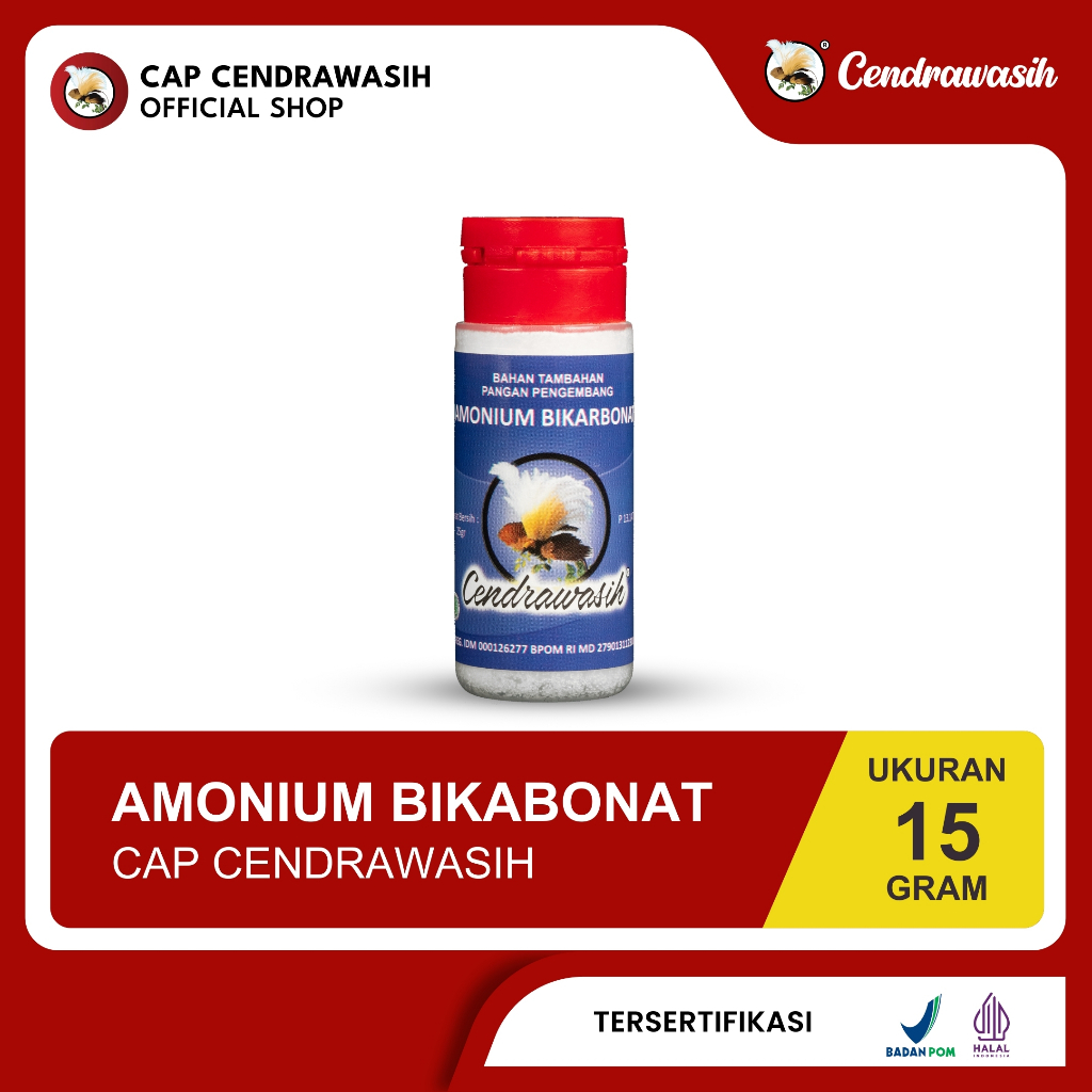 

Cap Cendrawasih Amonium Kue 15gr