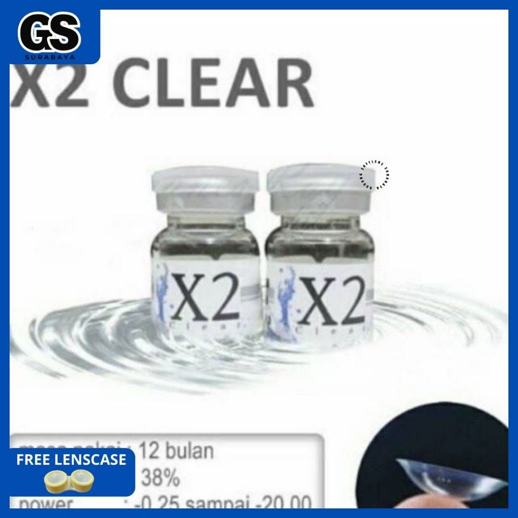 SOFTLENS BENING X2 CLEAR 1 TAHUN 14MM MINUS (-0.50 S/D -20.00) BY X2 / SOFTLENS BENING BISA BEDA MIN