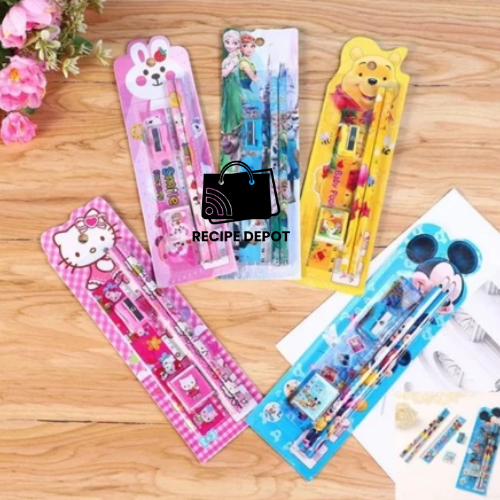 

Paket Alat Tulis Anak Sekolah Pen Pencil Pensil Rautan Penggaris Karakter Kartun Souvenir Hadiah
