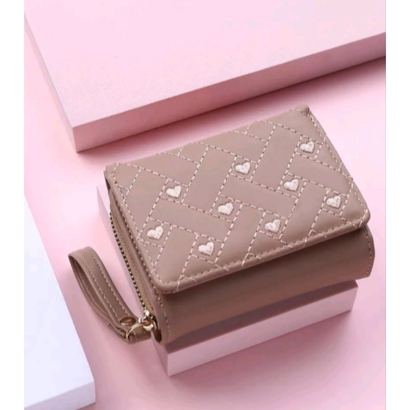 dompet wanita Aurora/dompet mini 3 lipat/dompet motif bordir