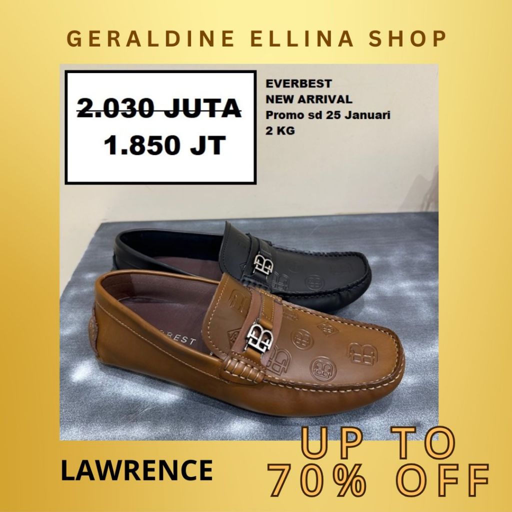 Sepatu shoes pantofel pria cowok man EVERBEST seri LAWRENCE 100% ORIGINAL SALE
