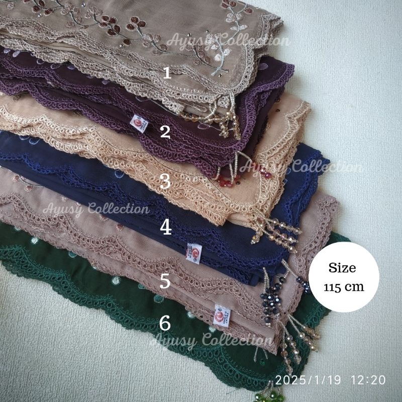 Hijab paris BORDIR original voile Japan Alfatehi