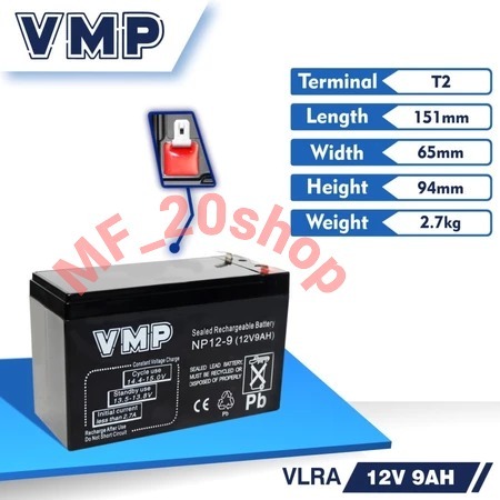 Aki UPS VMP 12V 9AH 10AH Baterai UPS Aki Kering Batere Battery VRLA