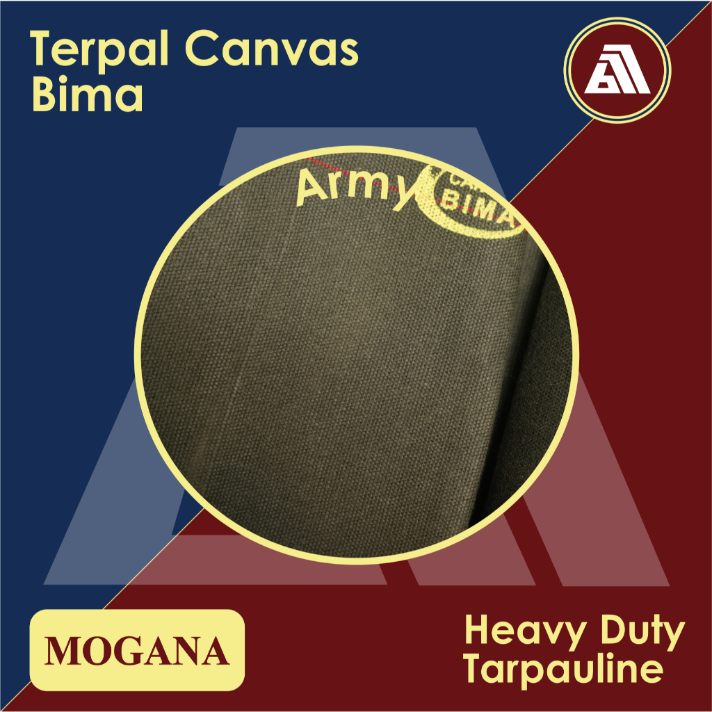 Terpal Canvas Bima, Heavy duty Anti Air dan Anti Api, Serbaguna, Include LIST + RING ( Harga per m2 