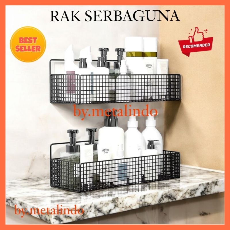 Rak Keranjang Gantung Besi Serbaguna Keranjang Penyimpanan multifungsi Rak Gantung Dinding Rak Dapur
