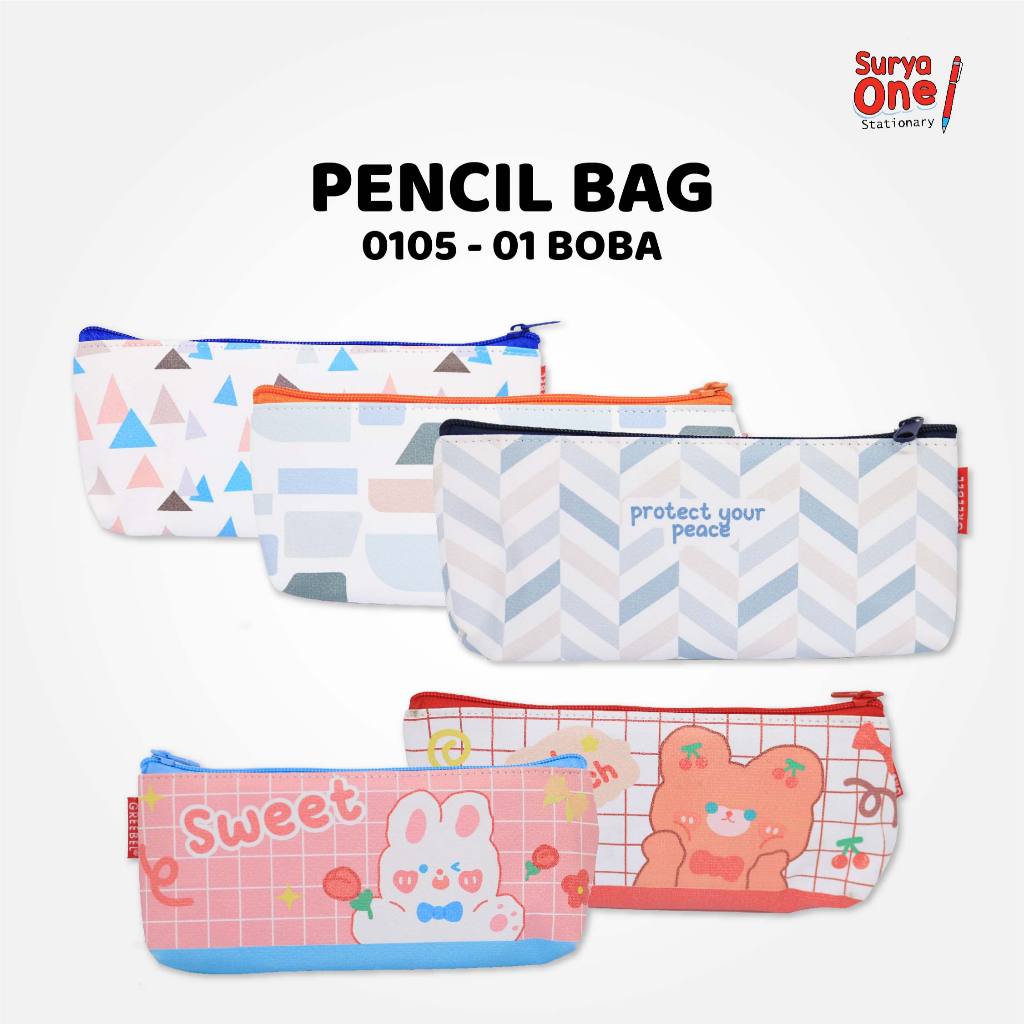 

Tempat Pensil Greebel 0105-01 BOBA / Kotak Pencil / Pencil Bag Suryaone