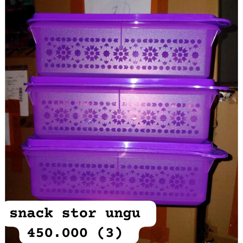 Tupperware BIG PROMO Snack Stor Ungu (3 pcs) 1 set