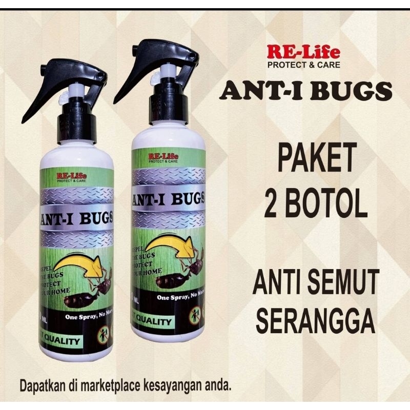 2 Botol Spray Anti Semut RE-Life Ant-i Bugs cairan pengusir semut serangga efektif racun semut kecoa