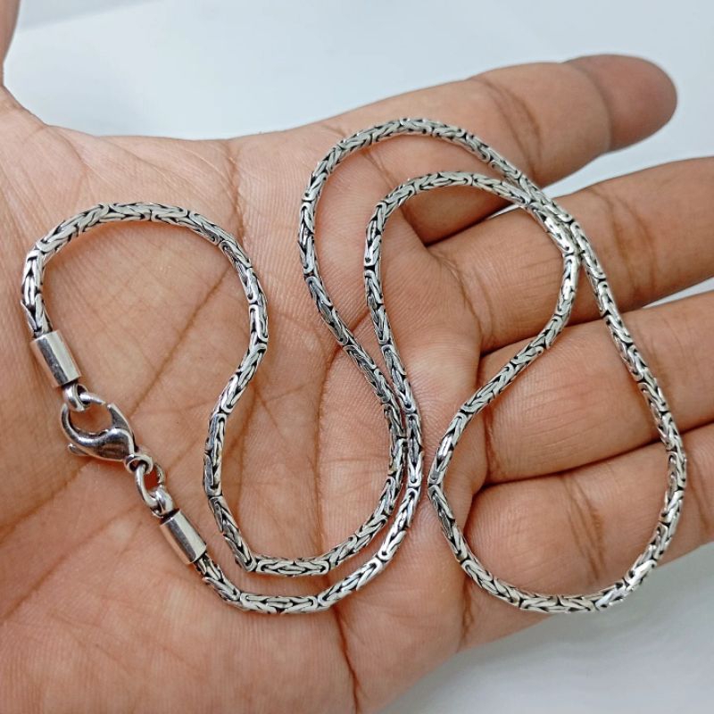 Kalung Rantai Borobudur Perak Silver 925