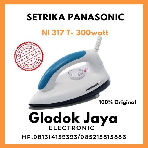 SETRIKA PANASONIC NI-317WPSR / NI317 | SETRIKA ANTI LENGKET | 30WATT | 100% ORIGINAL