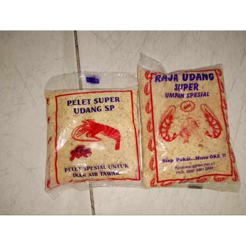 pelet raja udang super dan pelet super udang SP