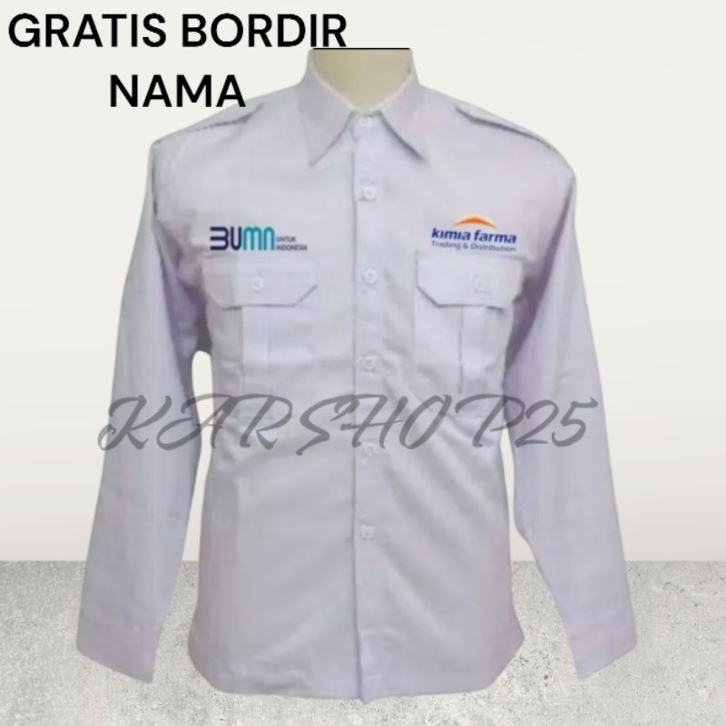 KEMEJA KIMIA FARMA LENGAN PANJANG TERBARU SERAGAM KIMIA FARMA ATASAN BAJU KIMIA FARMA