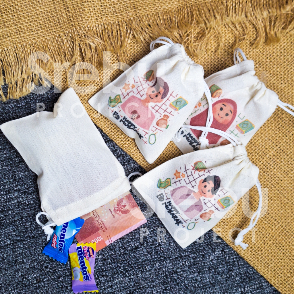 

(ISI 6 PCS) Amplop Lebaran mini pouch serut