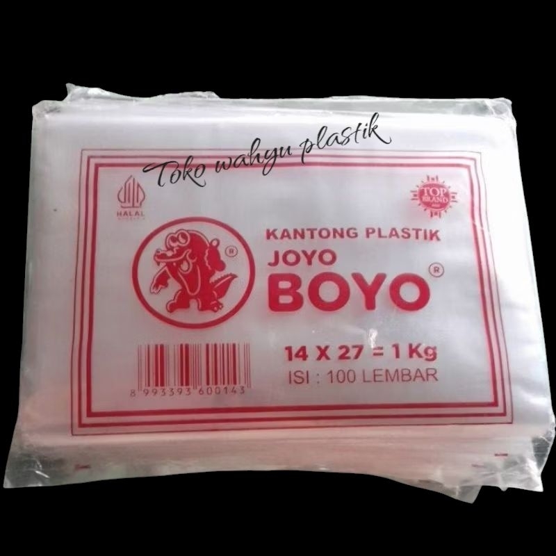 Plastik joyo boyo ukuran 14 x 27 = 1 kg