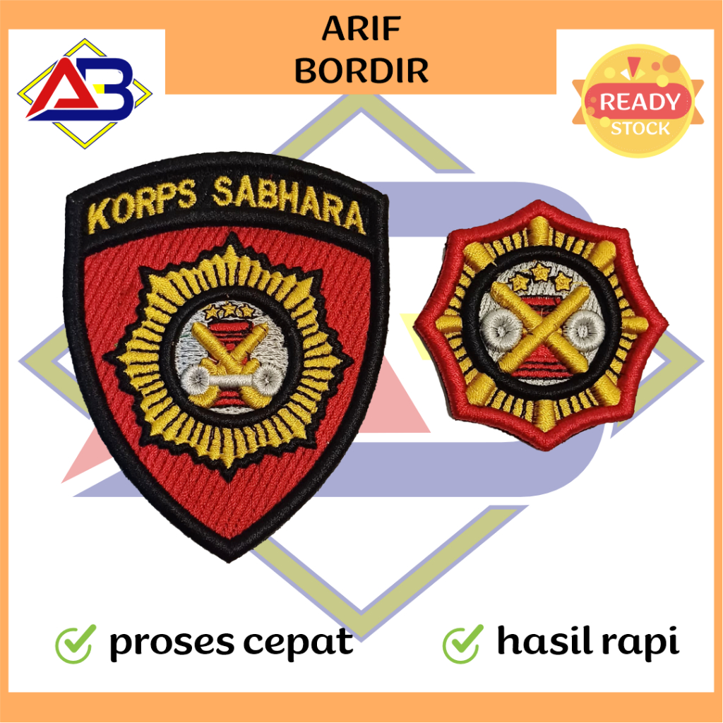 Emblem Sabhara Polri Bordir Timbul