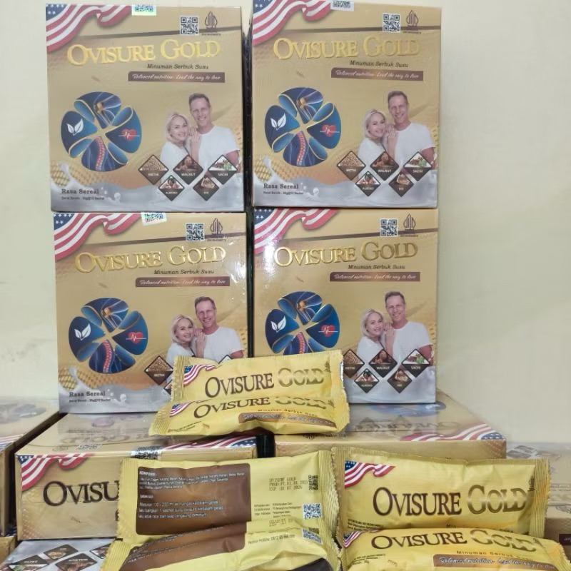 

5 BOX OVISURE GOLD SUSU OBAT VITAMIN TULANG DAN SENDI SYARAF KEJEPIT KERAM ORIGINAL AS 100% ORIGINAL