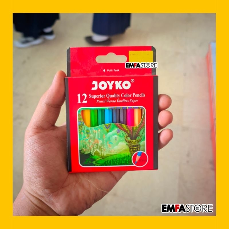 

Joyko Color Pensil Pendek 12 Warna Kualitas Super