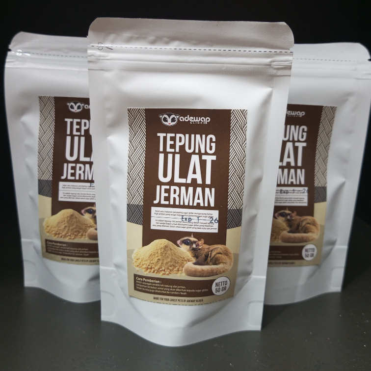 ADEWAP GLIDER Superworm Powder Suplemen Protein Tepung Ulat Jerman High Protein Sugar Glider