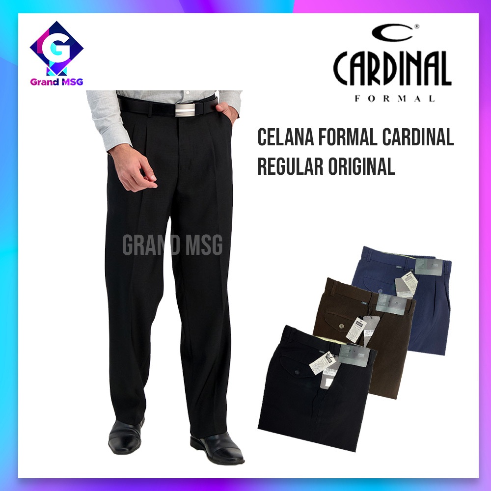 Celana Panjang Pria Cardinal Original 100% Ori Slimfit Reguler Formal Sandar Jumbo Big Size Bawahan 