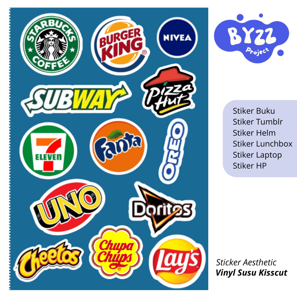 

BYZZ Stiker Aesthetic Vinyl Susu Kisscut Brand