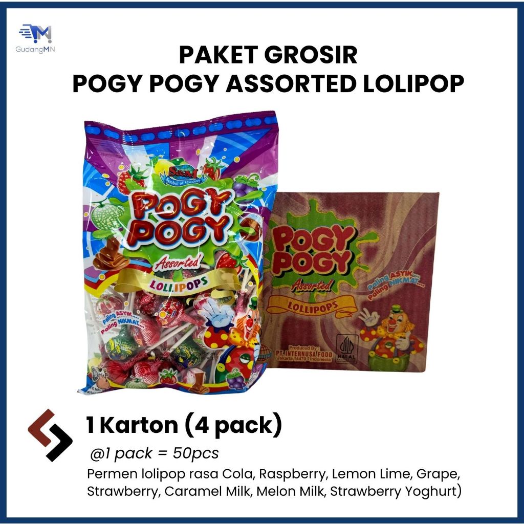 

PAKET GROSIR POGY POGY ASSORTED LOLIPOP