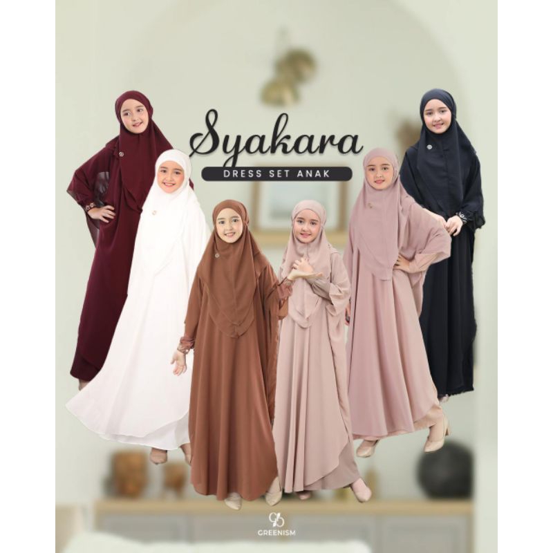 SYAKARA DRESS SET ANAK BY GREENISM | SARIMBIT SYAKARA GREENISM | SARIMBIT GREENISM 2025 | GAMIS ANAK