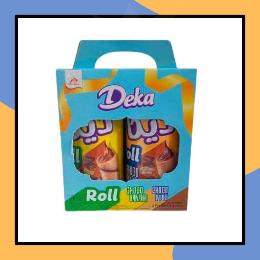 

Deka Wafer Roll Choco Banana Choco Nut 87,5 gr x 2pcs Tin Gift Box Wafers Edisi Hampers Lebaran