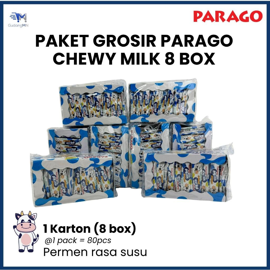 

PAKET GROSIR PARAGO CHEWY MILK 8x80 | PERMEN PARAGO