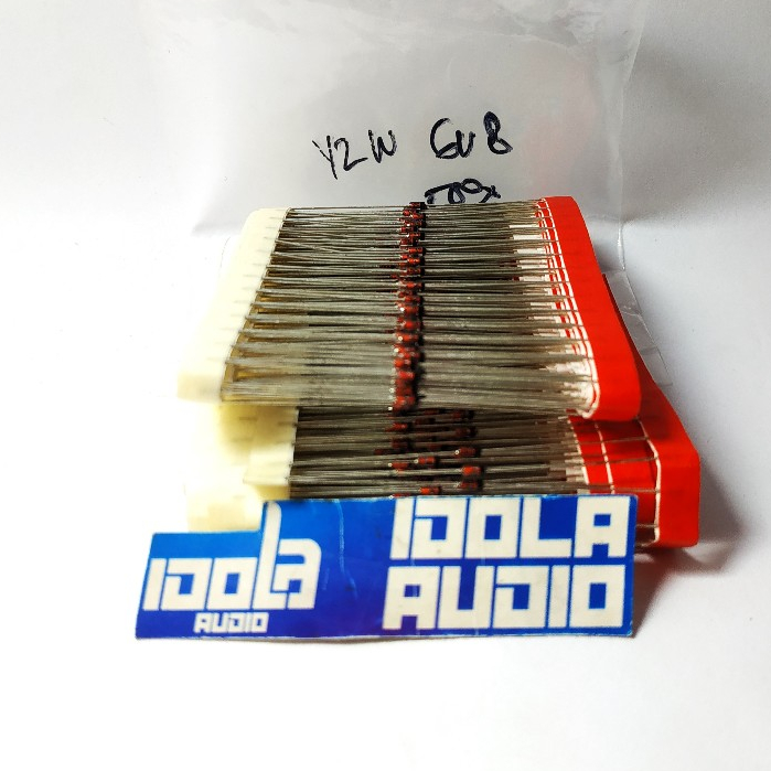 (10 Pcs) Dioda Zener 1/2 Watt 6v8 Roll