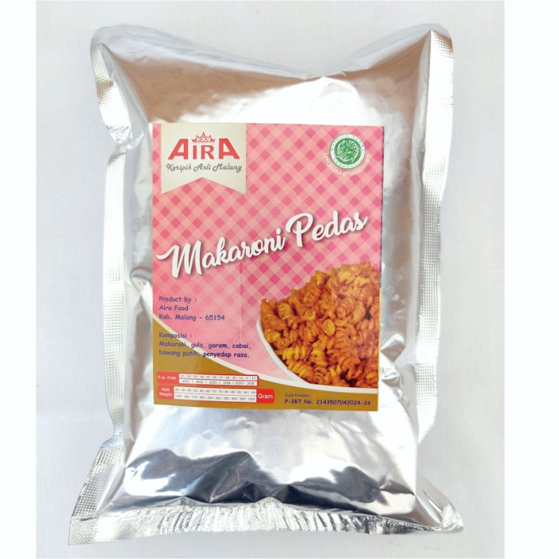 Aira Makaroni Spiral Pedas 200 gram Khas Malang