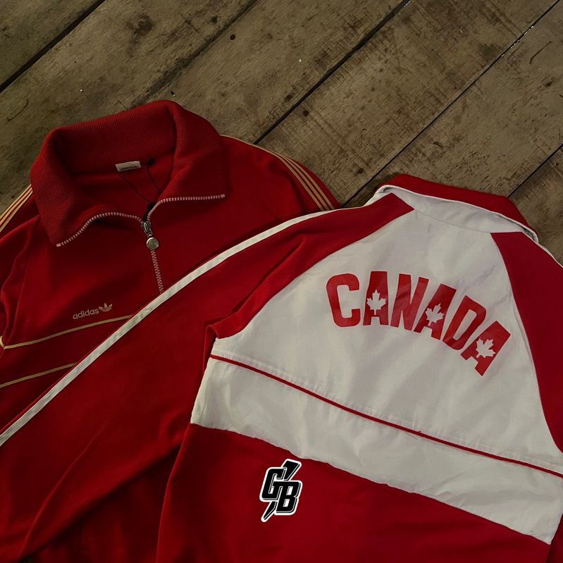 Tracktop Adidas Trefoil Nation & Descente Vintage Bekas/Second Original