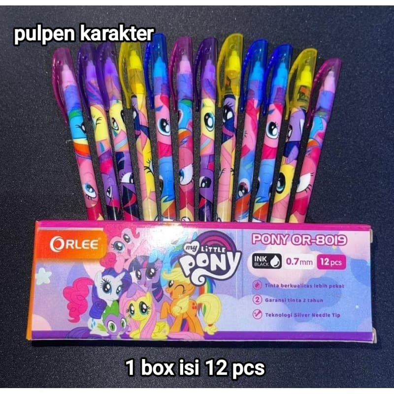 

Pulpen / ballpoint karakter little pony 1 pack isi 12 pcs