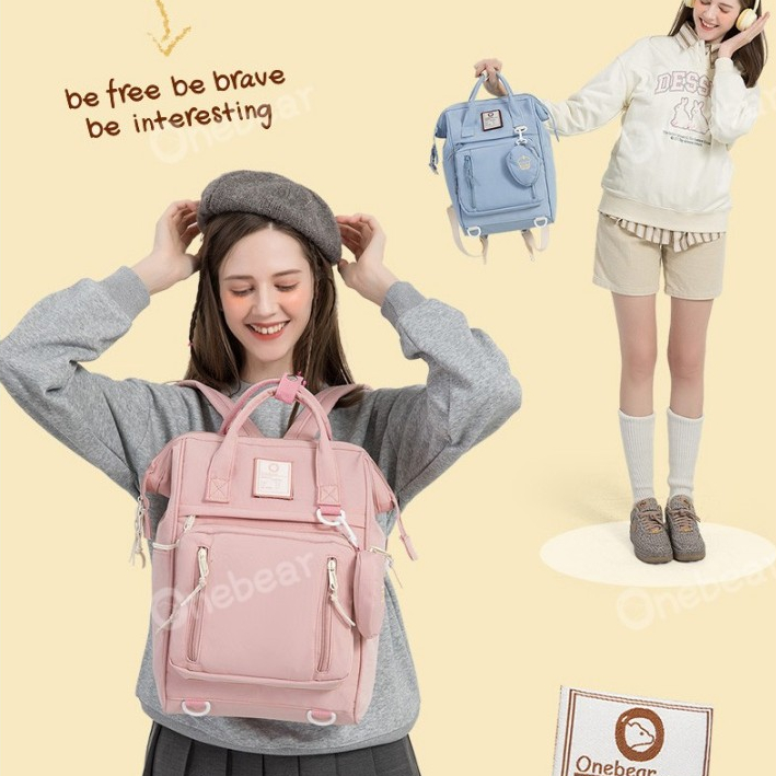 ready sera ransel gaya kasual kampus wanita Korea ransel perjalanan pelajar portabel serbaguna wanit