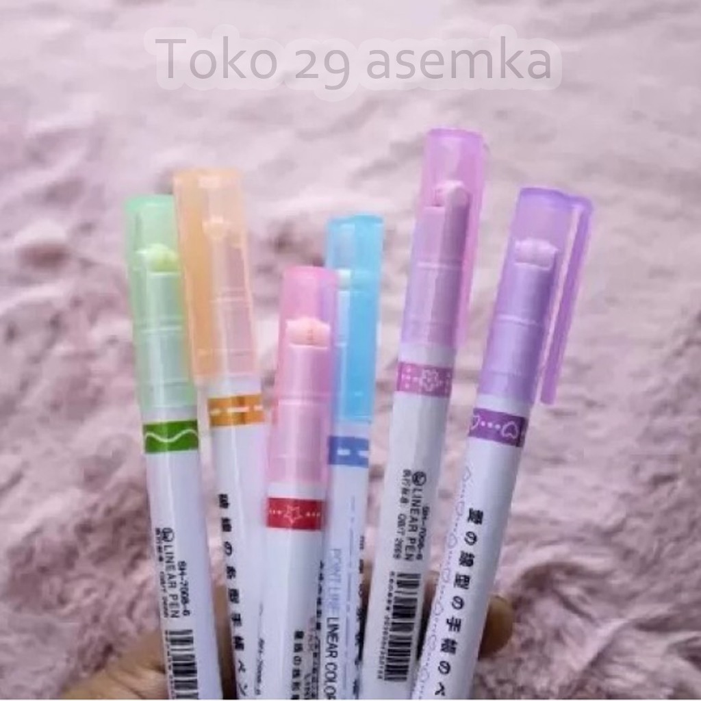 

HIGHLIGHTER BERMOTIF LINEAR PEN COLOR PEN 2 IN 1 KODE JM-7707 ALAT TULIS LUCU SPIDOL WARNA WARNI
