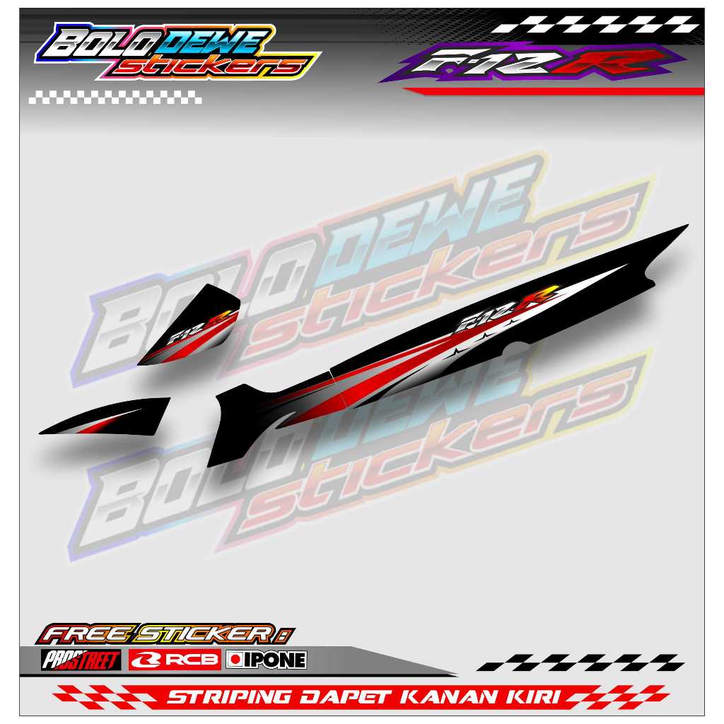STRIPING VARIASI YAMAHA FIZ R / STICKER LIST VARIASI MOTOR FIZ R