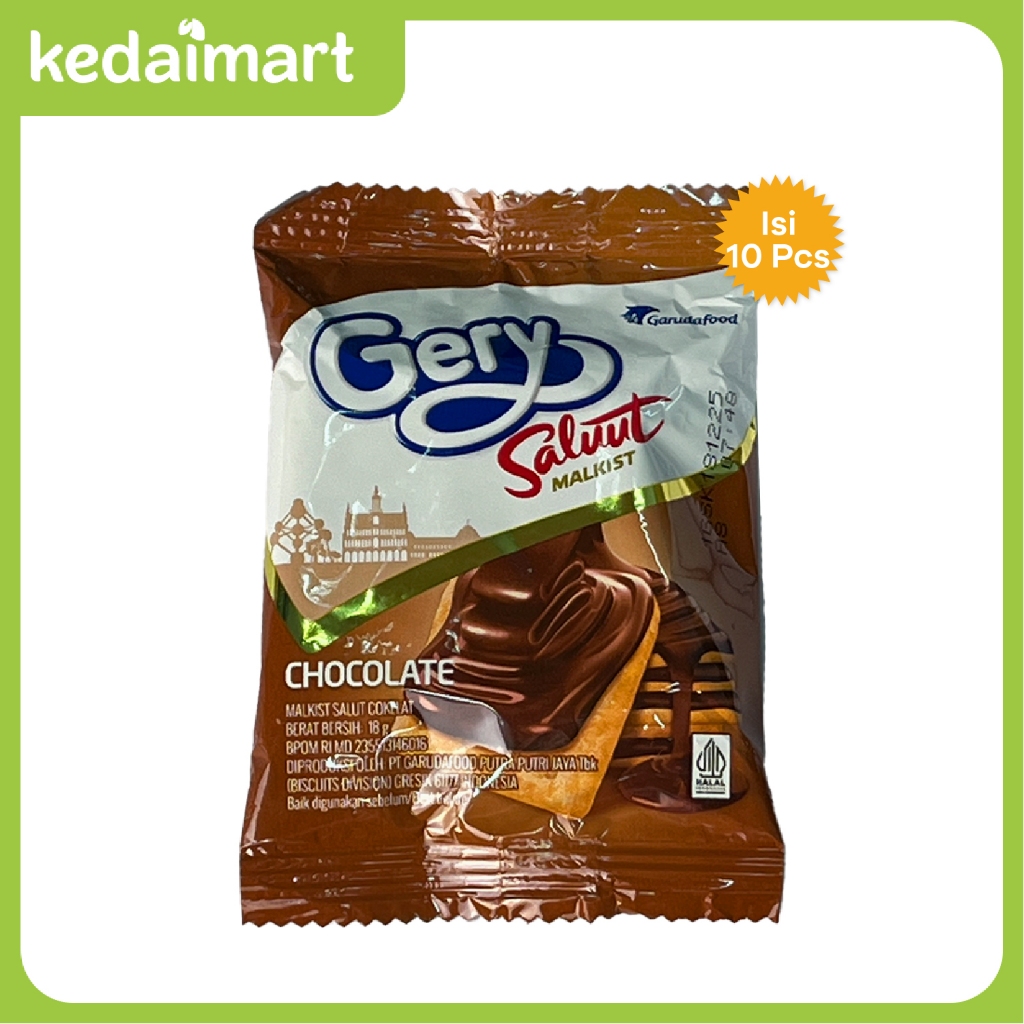 

Gery Saluut Malkist Cokelat Pack Isi 10 x 18 Gram