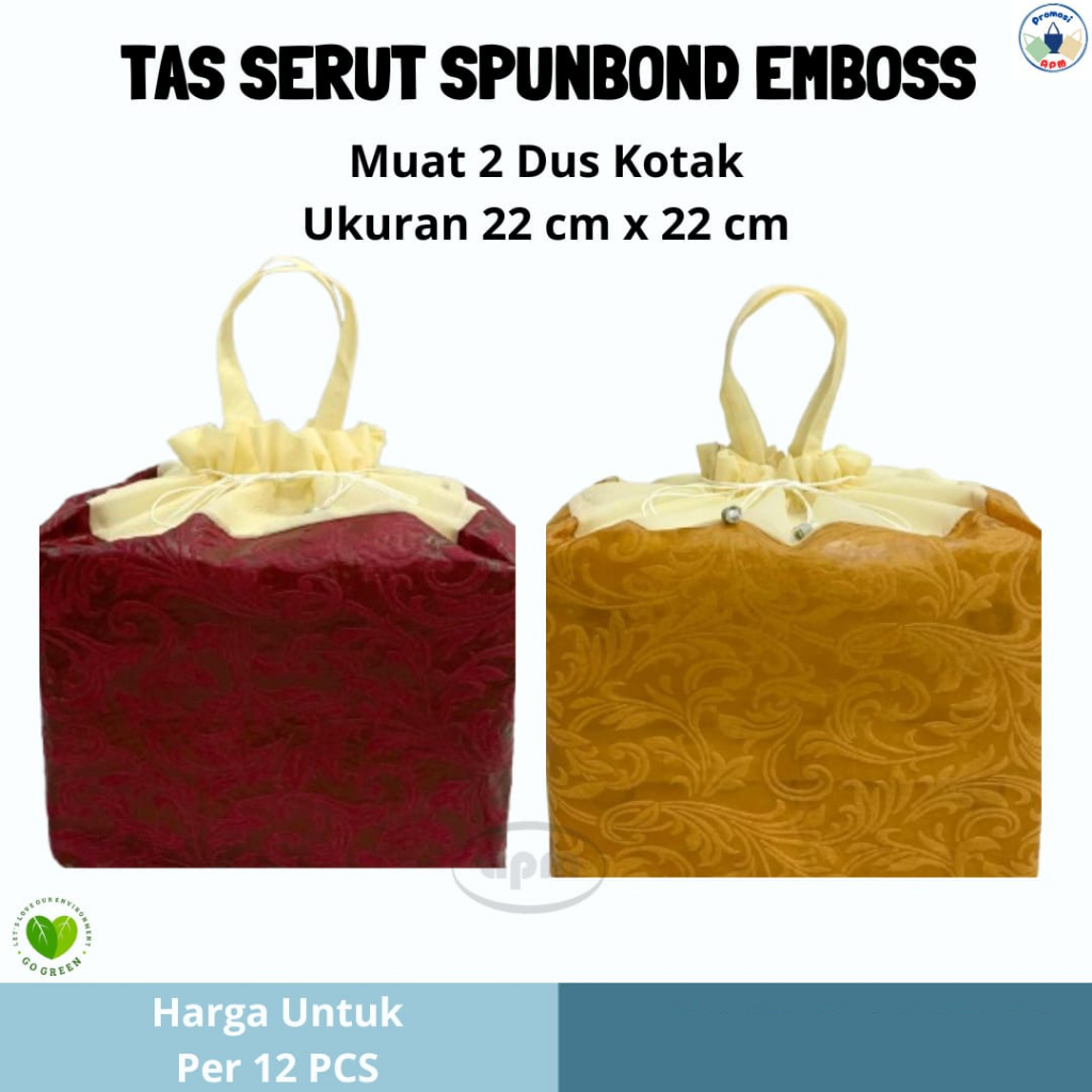 

Tas Serut Motif Spunbond / Tas Hajatan / Tas Kotak Nasi 22cm x 22cm