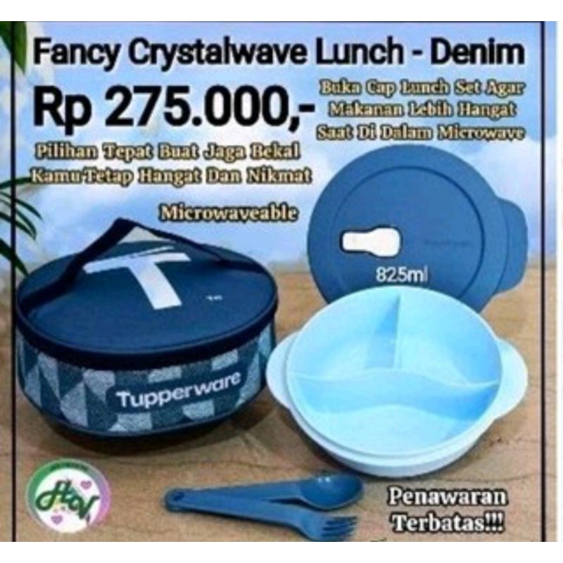 Crystalwave Lunch set - wadah bekal bersekat - CWL lunch set