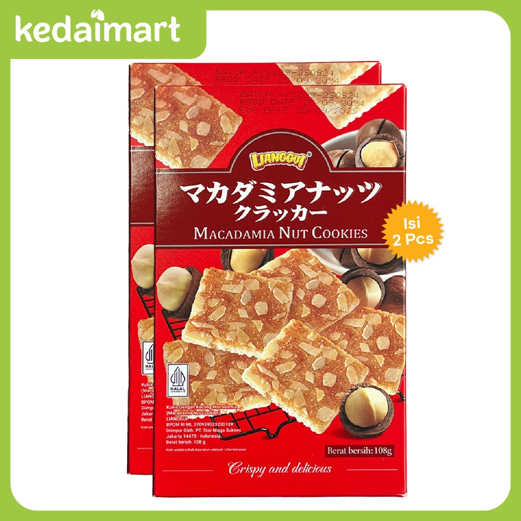 

Lianggui Macadamia Nut Cookies 108 Gram x 2 Pcs