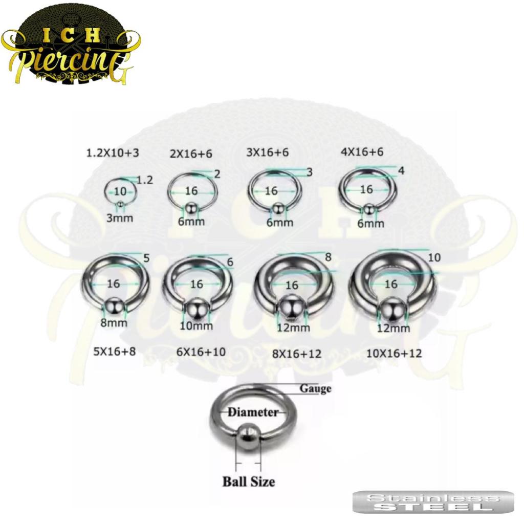 D3W Bandulan Piercing//Bandul Pemberat Telinga//Anting Kanel//Captive Plug Piercing// Bahan