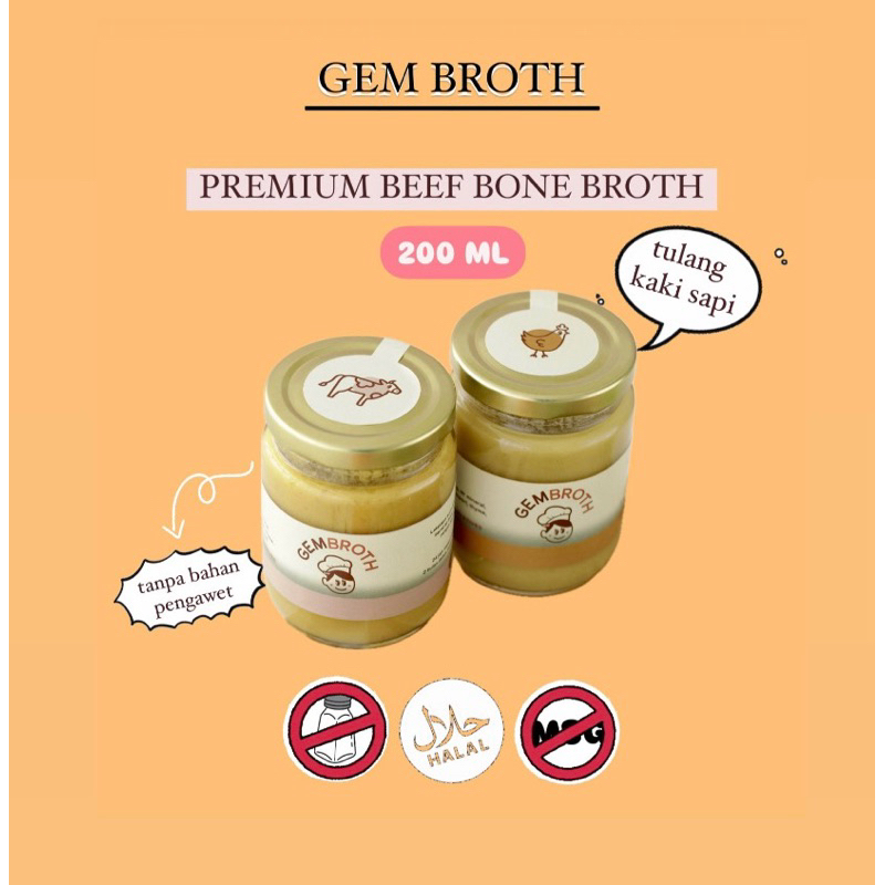 

GEM BROTH PREMIUM BEEF BONE BROTH - Kaldu Sapi MPASI