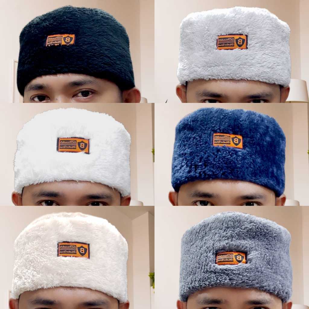 PREMIUM  Peci Songkok Kopiah Rusia Caknun Ahmad Dhani Bulu bahan Lembut Halus BREADSTR ootd Fashion 
