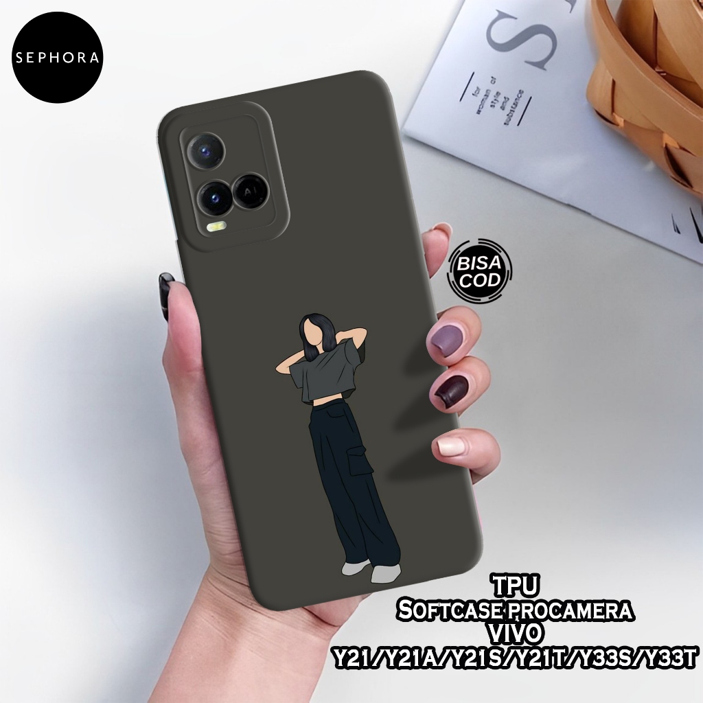 Case VIVO Y21/Y21A/Y21S/Y21T/Y33S/Y33T - Fashion Case Cewe - Softcase VIVO Y21/Y21A/Y21S/Y21T/Y33S/Y